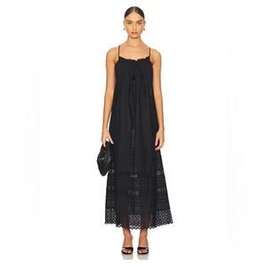 SPELL Black Eyelet Maxi Dress - never worn
